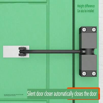 Cierra puertas de aleación de aluminio, cierra puertas de madera simple normalmente cerrado, amortiguador del hogar silencioso con resorte automático