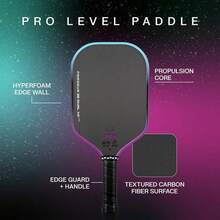 Raquette de pickleball Perseus 3S 16 mm, noyau T700, fibre de carbone givré - Multicolore - Voir 6