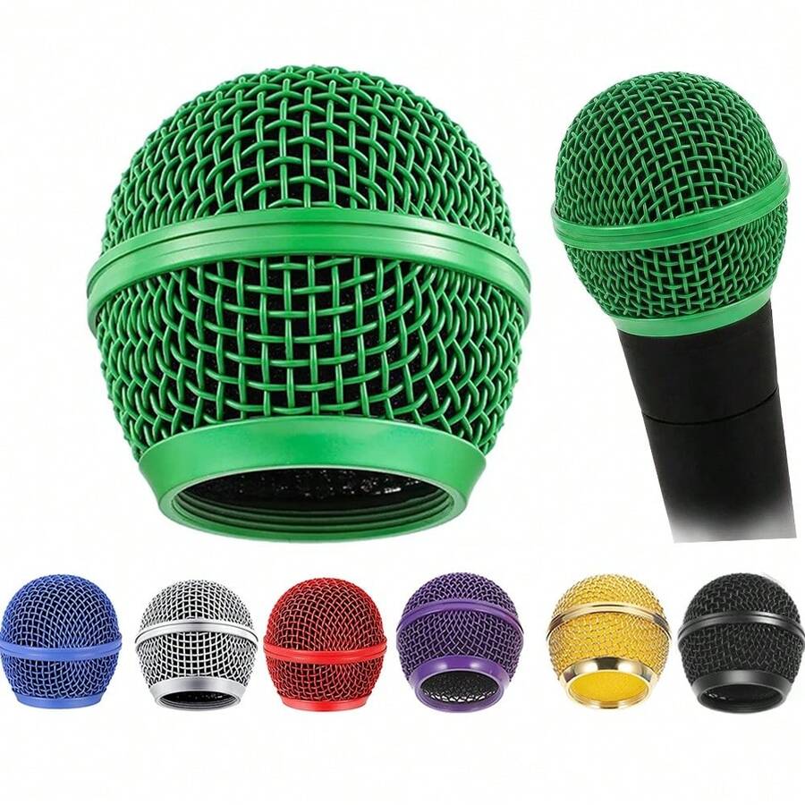 1 PC For SM58 Wireless Microphone Replacement Metal Microphone Grille Replacing Professional Mic Ball Head Mesh Grilles(Multiple Colors Available) - one-size - View 1