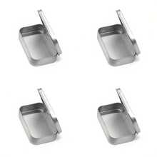 Mini Metal Hinged Tin Box - 2/4pcs Portable Small Storage Container Kit With Lid For Home Storage - Multicolor - View 7