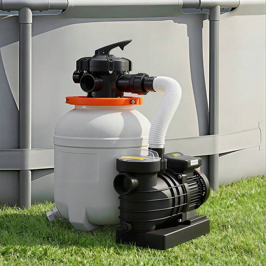 FlashPure Sand Filter Pump, 12 In For Above Ground Pool, 0.5 HP 3000 GPH, Swimming Pool Filter System With Timer, 6X Faster Filtration, Media Installed, Leak-Resistant, Ready To Use Out Of Box - 0.5HP 12inch - View 1