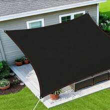 95% Shade Rate Sun Shade Net, UV Blocking Shade Cloth With Ropes, Suitable For Greenhouse, Balcony, Garden, Floral Plants, Outdoor Canopy, Privacy Screen, Patio, Gazebo, Porch, Backyard, Lawn, Garden Activities - Black - View 7