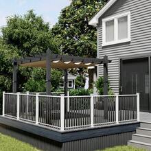 10' X 10' / 10' X 13' Outdoor Pergola, Patio Pergola With Retractable Canopy, Metal Gazebo Sun Shade Shelter For Garden Porch Backyard Grape Trellis - 灰色框架 卡其色頂篷 - 查看 6
