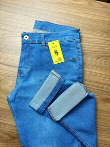 Men's Black Medium Light Light Lycra Slim Fit Basic Casual Premium Jeans Size 36-56 Plus Size Direct From Factory With Elastane - Rửa trung bình - Xem 2