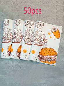 29.5cm X 28cm Disposable Hamburger Paper, Grease-Proof & Waterproof Sandwich Wrapping Paper, Chicken Roll Lining Paper, Baking Paper - View 15