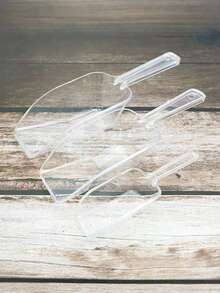 6 piezas Mini espátulas de plástico transparente, cucharas, cucharas multiusos pequeñas para helado, adecuadas para bodas, dulces, postres, bufés, helado, proteína en polvo, café, té - transparente - Ver 4