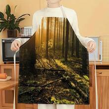 1pc Floral Pattern Apron, Creative Funny Fashion Printed Apron, Kitchen Cooking Household Cleaning Apron, Innovative Home Apron - Multicolor - View 20