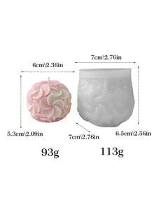 3D立体花球蜡烛硅胶模具 | DIY香薰石/手工皂/石膏装饰 | 3D立体浮雕花球造型 | 高品质家居装饰 | 硅胶材质 - 花球系列矽膠模具 - 查看 11
