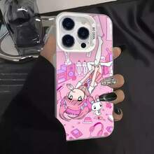 Funda de teléfono rosa estilo cómic con diseño de C-chan (para Phone12, 11, 13, 14, 15, 16, 17Max, Pro, Plus, Mn) cubierta protectora de color MD 17air - 8 - Ver 5
