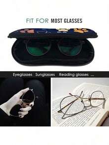 色彩缤纷的时尚眼镜盒，采用耐用材质，小巧便携，适合旅行和运动，柔软的眼镜保护收纳盒 - 查看 10