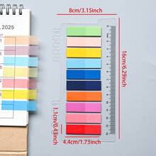 800 piezas/paquete 4 estilos de notas adhesivas transparentes de PET, pegatinas de índice con estilo europeo retro, adecuadas para estudiantes y uso de oficina - Unitalla - Ver 8