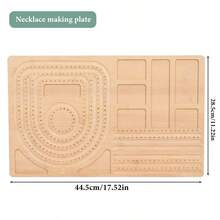KLONKEE Tablero de diseño de joyería de bambú, tabla de cuentas de madera, para manualidades con cuentas, bandeja para hacer pulseras y collares, ideal para regalos de San Valentín, Navidad y Año Nuevo, manualidades, suministros de costura, exhibidor de regalos con cuentas, bandeja para colocar cuentas sueltas - Pulsera, collar, placa de cuentas - Ver 16