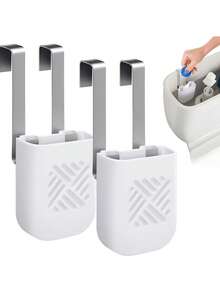 Wall-Mounted Toilet Solid Cleaner Dispenser - Tank Replacement Type, Toilet Cleaner Storage Box. Includes Stainless Steel Hanging Rack, Toilet Cleaner Storage Box, Delayed Cleaner Release, Convenient Toilet Cleaning - Multicolor - View 1