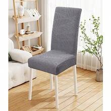 4pcs Chair Covers Dining Room Chair Cover Spandex Polyester High Chair Covers Protector Removable Washable Slipcovers Green - Leafdark Grey - View 3