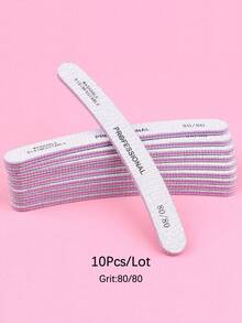 Professional Curved Nail File, Manicure Supplies, Double-Sided Nail File - Grey - View 17
