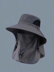 1pc Unisex Sunproof Hat With Neck Cover, Breathable Fishing Hiking Bucket Hat Outdoor Spring Summer, Camouflage Pattern Random - Fisherman's Hat - View 2