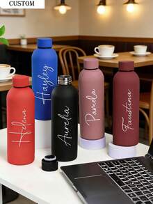 1件客製化雙層不鏽鋼咖啡杯、運動水壺，500ml/17oz 個性化保溫隨行杯，男孩女孩禮物、生日禮物、開學季、旅行杯 - 彩色 - 查看 7