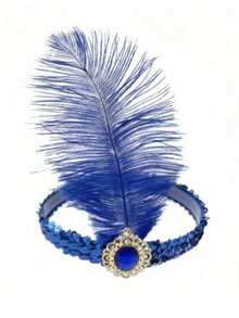 1pc Polyester Sequin Headband, 1920s Style Headpiece, Suitable For Single Ladies Halloween Party, Costume Play, Retro Party, Christmas, Wedding - Multicolor - View 17