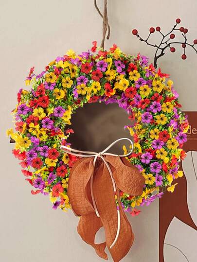 2pcs Assorted Artificial Flower Vines, Suitable For Wedding Decor, Wall Decor, Outdoor Decor, Climbing Plants, Fake Vines, Applicable For Office, Desk, Home, Party, Garden, Bedroom, Window Decor