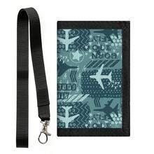 Funny Pattern Tri-Fold Wallet, Halter Wallet. Detachable Strap, Zipper Closure, Hook And Loop Design, Multiple Card Slots - Multicolor - View 8