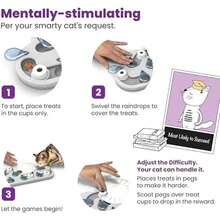 Catstages By Nina Ottosson Melon Madness Puzzle & Play – Interactive Treat Puzzle Feeder For Cats, 12 Hidden Treat Compartments Slow Feeder, Durable & Easy-Clean, 10 Inches, Pink - Rainy Day - View 6