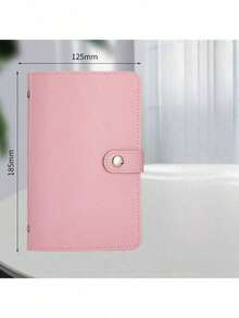 1PC Cash Savings Notebook Collection Commemorative Album Family Financial Ledger Savings Folder Cash Storage Bag Planner, Can Hold Up To 100 Sheets Of Paper, Compact And Portable, Suitable For Students And Office Use, Travel Wallet, Fashionable Design, Business Use, Artificial Leather Material - Multicolor - View 4