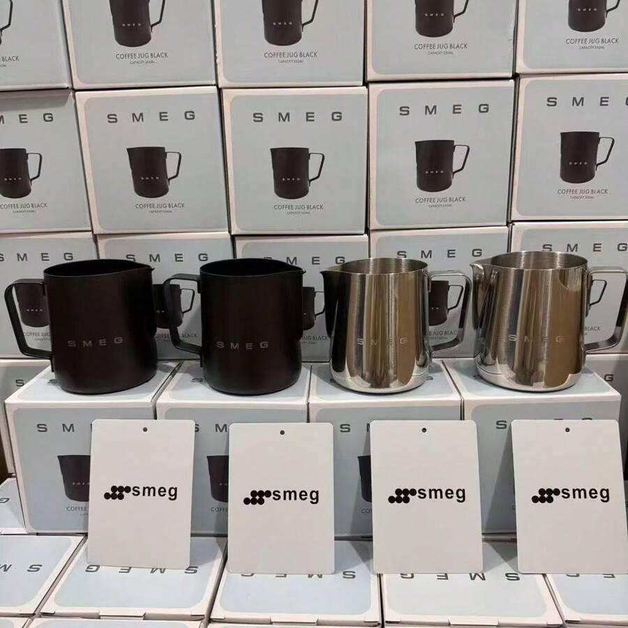 奶泡壶，带刻度的拉花奶壶，适合初学者的咖啡师风格奶泡壶，家用和咖啡馆均可使用 - 彩色 - 查看 1