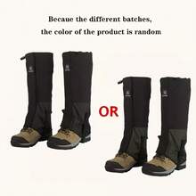 1 Pair Hiking Leg Gaiters - Breathable Polyester Leg Covers Suitable For Hiking, Hunting, Camping, Mountaineering, Skiing And Desert Exploration, Lightweight Shoe Covers, Snow Boots Covers, Hunting Breathable Boot Covers, Ideal For Outdoor Adventures And Cold Weather, Full Coverage Design, Elastic Top Closure, Outdoor Adventure Gear, Comfortable Fit, Wind And Water Resistant, Skiing Protective Gear, Mountaineering Equipment, Camping Accessories, Gift For Adventurers, Camping Gifts, Men's And Women's - Multicolor - View 4