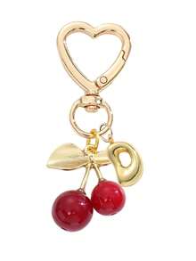 Elegante portachiavi con lettera in oro e decorazione con fiocco di perle, pendente tridimensionale con lettere da A a Z, elegante portachiavi in lega, ciondolo per borsa, zaino, auto, accessorio perfetto per uso quotidiano delle donne, regalo ideale per coppie, portachiavi classico e semplice, decorazione, accessorio per borse, adatto come regalo per amici, famiglia, coppie, fidanzate, regalo importante, souvenir per le vacanze - Multicolore - Visualizzare 22