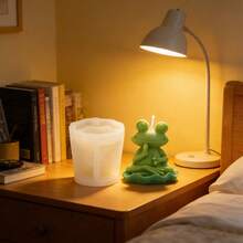 1件装动物青蛙硅胶蜡烛模具，荷叶青蛙模具，3D坐姿青蛙树脂石膏模具，青蛙装饰品石膏/混凝土模具-树脂青蛙模具-树脂工艺品 - Frog - 查看 5