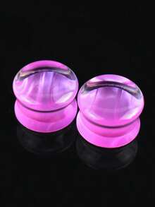 1对亚克力闪光耳塞，双喇叭耳扩，6mm-30mm低过敏性耳扩，用于耳廓扩张 - 貝殼花紋 - 查看 7