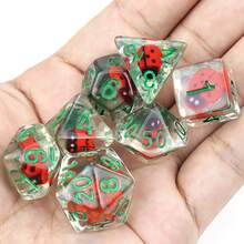 Bộ 7 xúc xắc đa giác, trang trí hình bọ rùa, thiết kế bo tròn độc đáo, thích hợp làm quà tặng ngày lễ và trò chơi ngoài trời. - Trong sáng - Xem 9