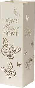 Baroni Home Modern Design Umbrella Stand, Metal Umbrella Holder With Butterflies, 2 Hooks And Removable Drip Tray, 15.5 X 15.5 X 49 Cm - 1PC - Xem 8