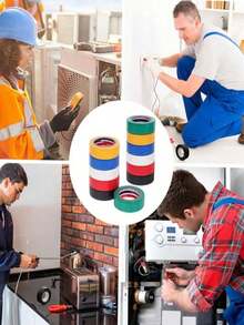 1 cuộn/10 cuộn băng keo điện cao su đen chịu nhiệt, bền, dẻo, cách điện cao, thích hợp cho công nghiệp, thiết bị gia dụng, máy móc, các kết nối điện trong môi trường nhiệt độ cao. - Nhiều màu - Xem 5