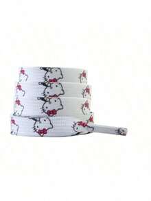 SANRIO Bộ 2 dây giày hoạt hình Hello Kitty - Dây giày co giãn không dệt, in hình, chất liệu sợi tổng hợp, có thể giặt tay, chi tiết xoắn, nhẹ, phù hợp với giày thể thao cổ cao và cổ thấp. - Nhiều màu - Xem 13