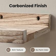 Kệ treo tường mini, kệ gỗ tự nhiên nhỏ gọn dùng để trưng bày tranh ảnh, màu gỗ Pawlownia, màu nâu nhạt. - Nhiều màu - Xem 5