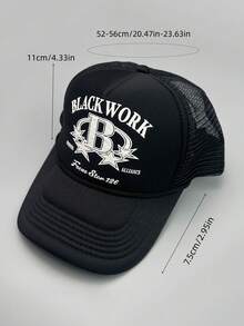 1顶夏季新款字母透气网眼棒球帽，男女通用户外遮阳帽，卡车司机帽 - 棒球帽 - 查看 11