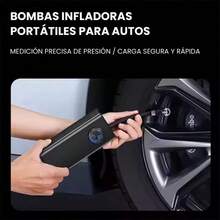 EDVELLA Bomba infladora portátil para autos, inflación rápida y medición precisa de presión. Ideal para emergencias en carretera, su diseño compacto ocupa poco espacio en el maletero. - Inalámbrico - Ver 5