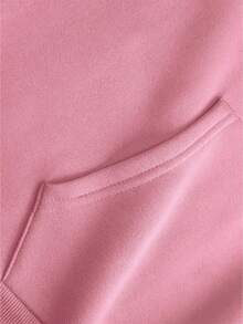 New Men's Fleece Hoodie With Drawstring And Front And Back Print For Autumn And Winter, Machine Washable And Dry Cleanable, Popular Patterns - Simple, Classic, Modern And Fashionable Hoodie - Baby Pink - View 5