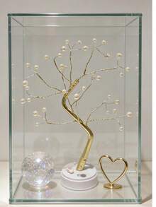 1个全新升级版8功能36LED珍珠仙境氛围灯，可作梳妆台灯、珠宝吊灯、台灯、卧室氛围灯 - 暖白色 - 查看 1