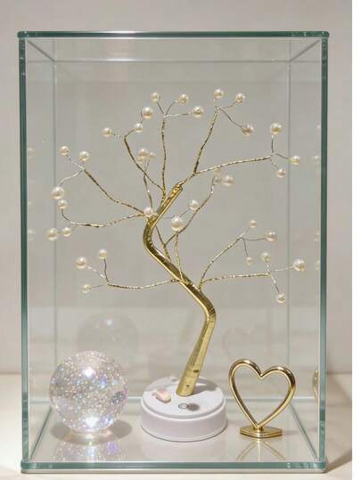 1 chiếc đèn trang trí 8 chức năng 36 LED hình ngọc trai phiên bản nâng cấp mới, đèn treo trang sức, đèn bàn, đèn tạo không khí phòng ngủ.