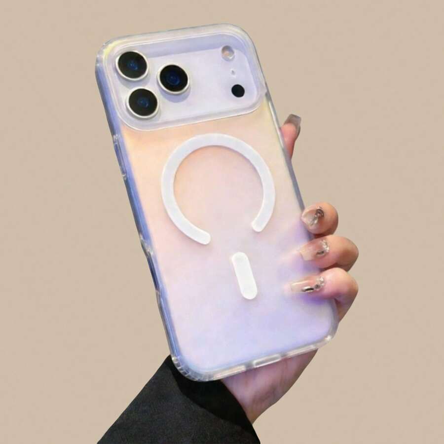 Shockproof Magnetic Style Gradient Laser Magnetic Protective Phone Case Compatible With Iphone 17 Pro Max, 17 Pro, 17 Air, 16, 16 Pro, 16 Pro Max, 15, 15 Pro, 15 Pro, 14, 14 Pro, 14 Pro Max Series Spring Gift - Multicolor - View 1