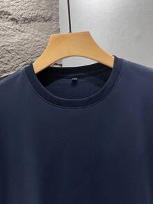 GRDR 男士时尚印花宽松短袖T恤 | 精致设计 | 夏季必备 | 易于搭配，展现您的风格 - 藏蓝色 - 查看 9