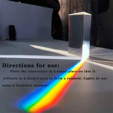 1pc High-Quality Glass Prism For Physics Education - Spectral Teaching Tool, Durable Glass Construction For Photography, Science Experiments, Classroom Demonstrations - Ideal Gift For Students & Science Enthusiasts, Physics Themed Gifts, Educational Accessory, Precision Optics, Optical Accessory, Stem Educators - Multicolor - View 6