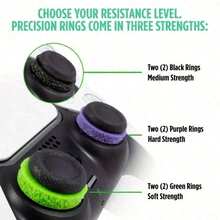 Gaming Controller Accessories Kit – 2 Silicone Thumb Grips + 6 Precision Rings For /, Improve Control And Add More Fun To Games - 查看 4