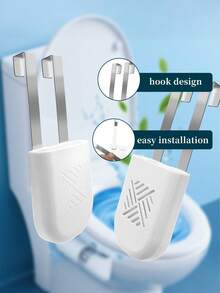 Wall-Mounted Toilet Solid Cleaner Dispenser - Tank Replacement Type, Toilet Cleaner Storage Box. Includes Stainless Steel Hanging Rack, Toilet Cleaner Storage Box, Delayed Cleaner Release, Convenient Toilet Cleaning - Multicolor - View 2