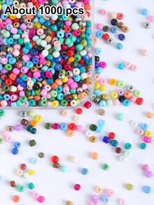 3mm Cuentas de Semilla, 27 Colores de Cuentas de Semilla de Vidrio para Hacer Joyería, Pequeñas Cuentas Artesanales para Hacer Pulseras, Hacer Joyería DIY Pulsera Collar - Talón - Ver 19