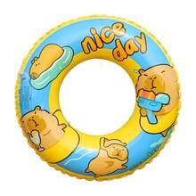 1 chiếc phao bơi hình hà mã bơm hơi, phao bơi hai lớp dày dặn, bơm nhanh, có tay cầm, phao cứu sinh đeo dưới cánh tay, phao bơi kiểu INS cổ điển, vật dụng cần thiết cho mùa hè, đồ dùng đi biển, phao bơi hồ bơi. - thông thường - Xem 15