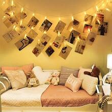 1pc 1.5M 10led/3M 20led Light Battery Powered Decorative Light String Peg String Lights(Battery Not Included),Perfact For Indoor Decor/Holiday/Birthday/Party/Room Decor - Multicolor - View 10