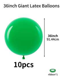 36/18 Zoll große grüne Latex-Ballons - 2/4/6/10/18/30 Stück tiefgrüne runde Helium-Ballons, geeignet für grünes Dschungel-Thema Hochzeit, Jahrestag, St. Patrick's Day, Geburtstags-Party, Baby-Shower, Weihnachten, Halloween, Gender-Enthüllungs-Party Dekoration - Grün - Übersicht 10